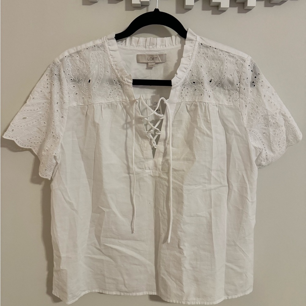 Ann Taylor Loft - white top